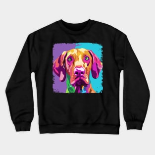 Vizsla Pop Art - Dog Lover Gifts Crewneck Sweatshirt